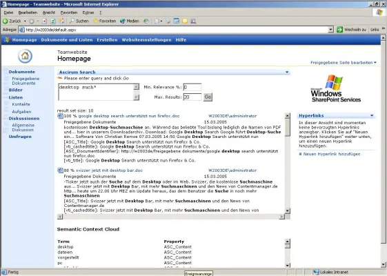 Bild: ASCIRUM präsentiert intelligente Suche für die SharePoint-Technologie