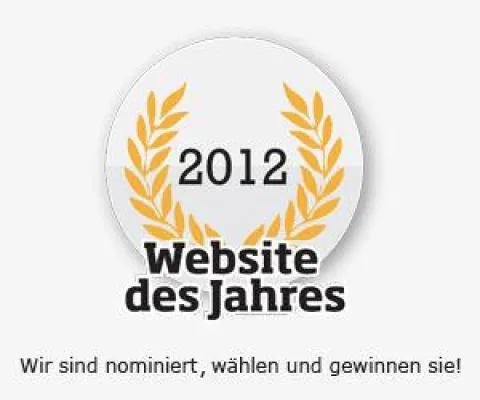 Bild: Website des Jahres 2012 – Wir sind nominiert und Sie können auch was gewinnen
