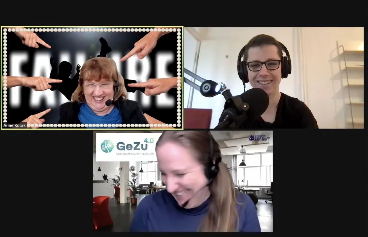 Bild: Mehrfach ausgezeichnete Autorin bei der GeZu 4.0 “FuckUp Night” am 16. Dezember 2020