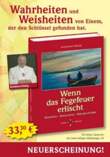 Buchtipp: Wenn das Fegefeuer erlischt – Lebendige Kreativität des Malers und Autors Karlheinz Döring Bild: Buchtipp: Wenn das Fegefeuer erlischt – Lebendige Kreativität des Malers und Autors Karlheinz Döring