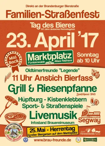 Familienfest zum Tag des Bieres in Fürstenwalde Bild: Familienfest zum Tag des Bieres in Fürstenwalde