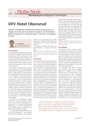 Bild: Immac Holding - Philip Nerb veröffentlicht eine Werteanalyse zum Hotelfonds Oberursel