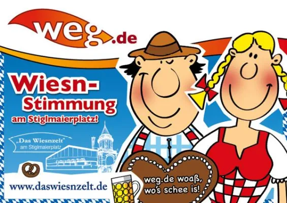 Bild: weg.de bringt Besucher ins neue „Wiesnzelt“ - Eintrittskarten & Hotelpakete mit FERIEN