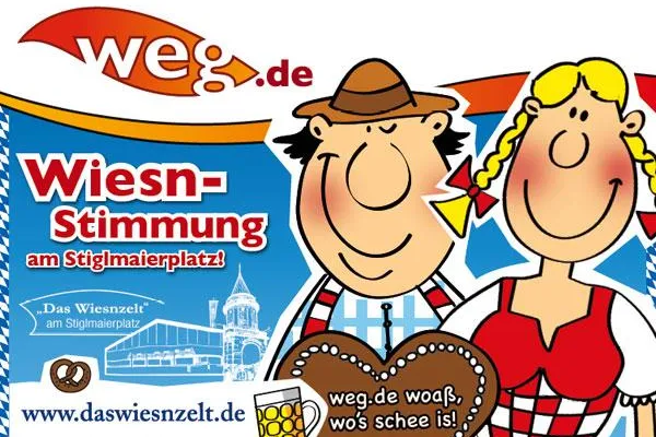 weg.de bringt Besucher ins neue „Wiesnzelt“ - Eintrittskarten & Hotelpakete mit FERIEN Bild: weg.de bringt Besucher ins neue „Wiesnzelt“ - Eintrittskarten & Hotelpakete mit FERIEN