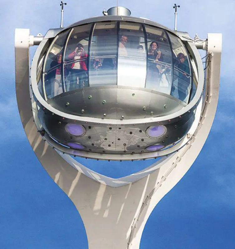 Vom North Star aus bietet sich den Gästen ein atemberaubender 360° Panoramablick.