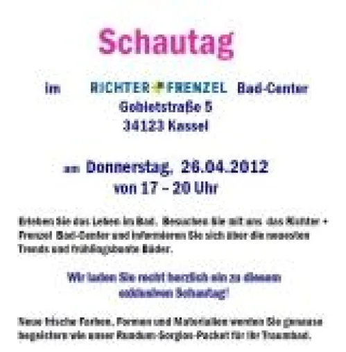 Badtrends erleben: Schautag am 26.04.2012 Bild: Badtrends erleben: Schautag am 26.04.2012