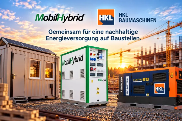 Bild: MobilHybrid und HKL Baumaschinen: Gemeinsam für eine nachhaltige Energieversorgung auf Baustellen