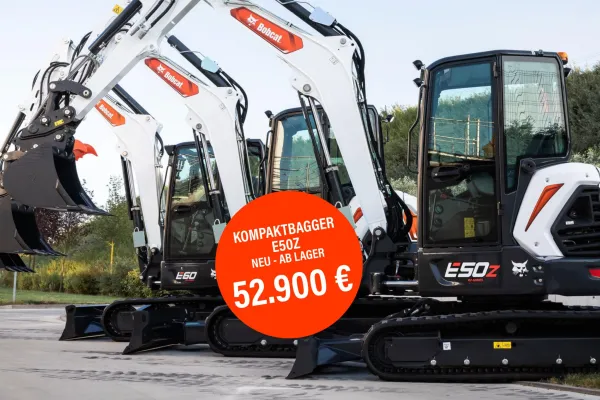 Bild: Bobcat-Niederlassungen starten Sommeraktion: 5- und 6-Tonnen-Bagger ab Lager – mit 0 % Finanzierung