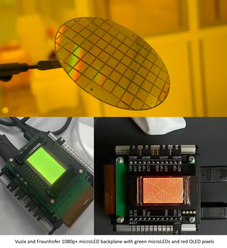 Bild: Vuzix und Fraunhofer IPMS erreichen bedeutenden Meilenstein bei Entwicklung von kundenspezifischer MicroLED-Backplane
