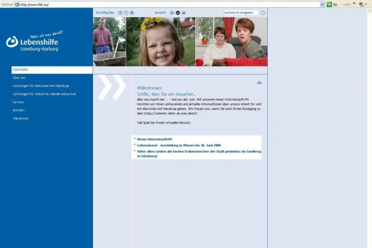 Neuer Internetauftritt der Lebenshilfe Lüneburg-Harburg gemeinnützige GmbH Bild: Neuer Internetauftritt der Lebenshilfe Lüneburg-Harburg gemeinnützige GmbH