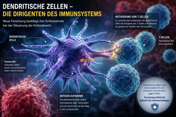 Bild: NEUE FORSCHUNG BESTÄTIGT: DENDRITISCHE ZELLEN STEUERN DIE KREBSABWEHR