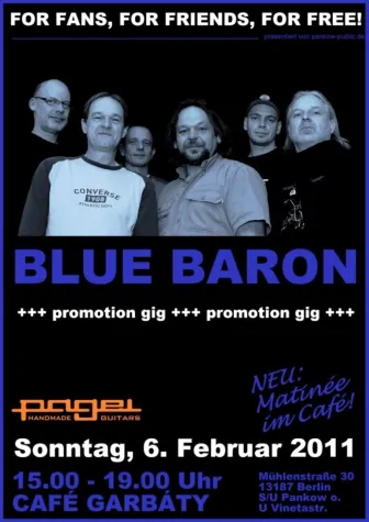 Bild: BLUE BARON live in Pankow: Gratis Gig im Garbáty am 6. Februar 2011