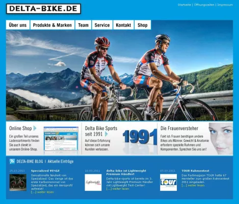 Bild: GRIPS DESIGN erzielt mit delta-bike.de den 1.Platz beim Hessischen Website Award 2011