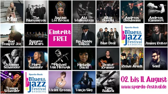 Best Of Blues und Jazz - Europas großes Blues- und Jazzfestival startet in Bamberg Bild: Best Of Blues und Jazz - Europas großes Blues- und Jazzfestival startet in Bamberg