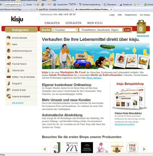 Bild: Erster Online Marktplatz für Lebensmittel "Kisju" steht in den Startlöchern