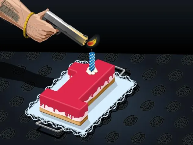 Bild: Der Pate hat Geburtstag und verteilt Geschenke