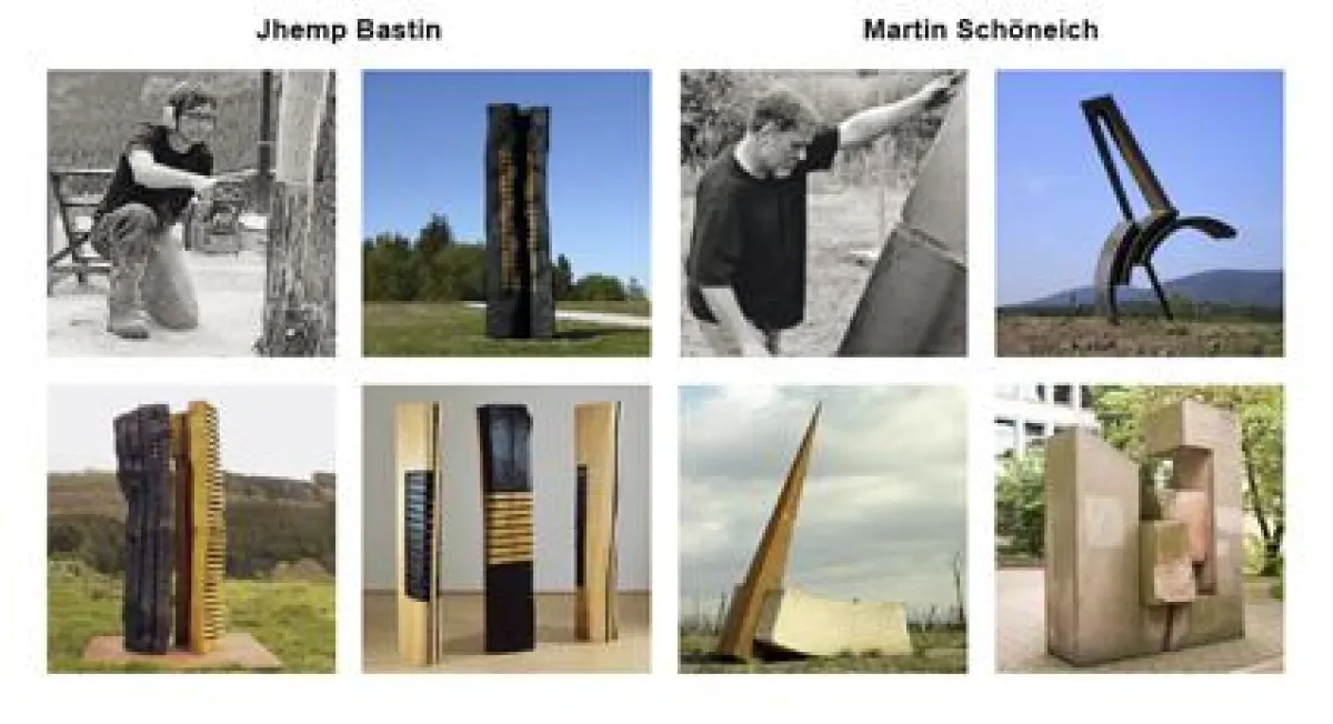 links: Arbeiten von Jhemp Bastin, rechts Martin Schöneich