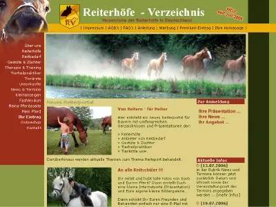 Neues Reiterportal online Bild: Neues Reiterportal online