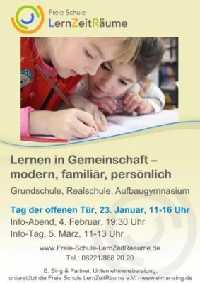 JENAPLANSCHULE in Dossenheim - 10jähriges Jubiläum - Tag der offenen Tür am 23. 01. 2016 Bild: JENAPLANSCHULE in Dossenheim - 10jähriges Jubiläum - Tag der offenen Tür am 23. 01. 2016
