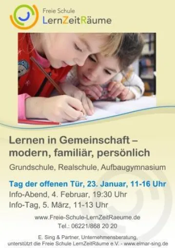 Bild: JENAPLANSCHULE in Dossenheim - 10jähriges Jubiläum - Tag der offenen Tür am 23. 01. 2016