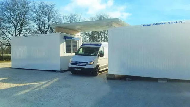 Bild: Heinkel Modulbau stellt in nur fünf Tagen Mietcontainer für Corona-Test-Drive-ins in Ulm und Ehingen
