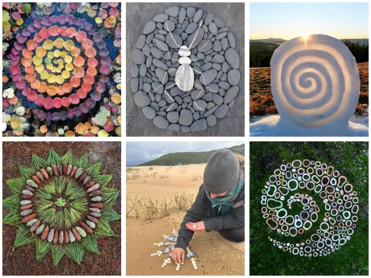 Bild: Mit der Natur gestalten – Durch vergängliche Landart Werke Naturverbundenheit und uns selbst wiederentdecken