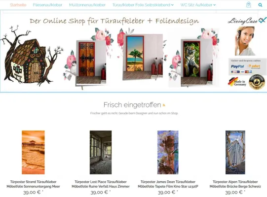 LivingCasa.de - wunderschöne selbstklebende Türaufkleber und Türtapeten Bild: LivingCasa.de - wunderschöne selbstklebende Türaufkleber und Türtapeten