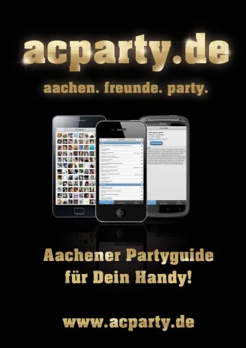 Neue Webseite zeigt alle Partys in Aachen inkl. Männer- und Frauenquote Bild: Neue Webseite zeigt alle Partys in Aachen inkl. Männer- und Frauenquote