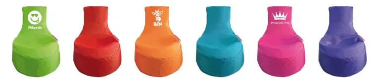 Bild: Ein echter Hingucker in jedem Kinderzimmer: Der knallig-bunte Sitzsack mit Namen