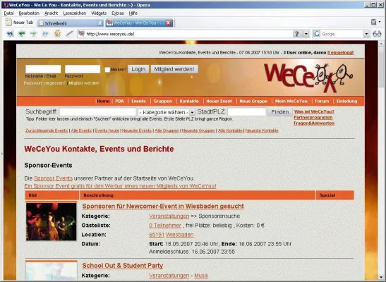 Bild: Veranstaltungen und Dienstleistungen bei weceyou.de