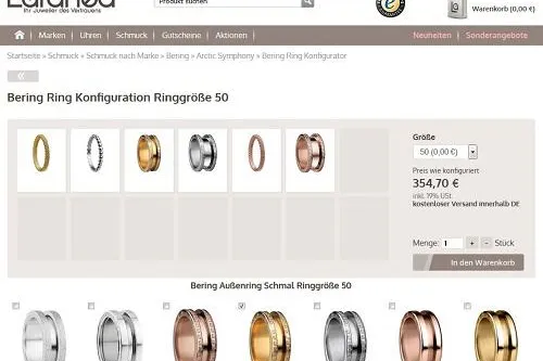 Online-Juwelier Laranea präsentiert Ring Konfigurator Bild: Online-Juwelier Laranea präsentiert Ring Konfigurator