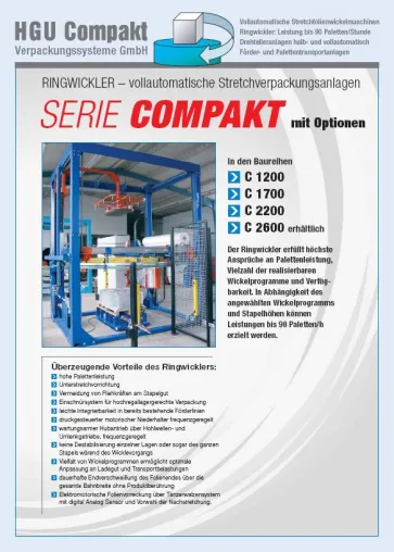 HGU Compakt Verpackungsanlagen - Ein Unternehmen mit innovativer Abwicklung Bild: HGU Compakt Verpackungsanlagen - Ein Unternehmen mit innovativer Abwicklung