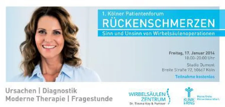 Bild: Patientenforum Rückenschmerzen am 17.01.2014 in Köln
