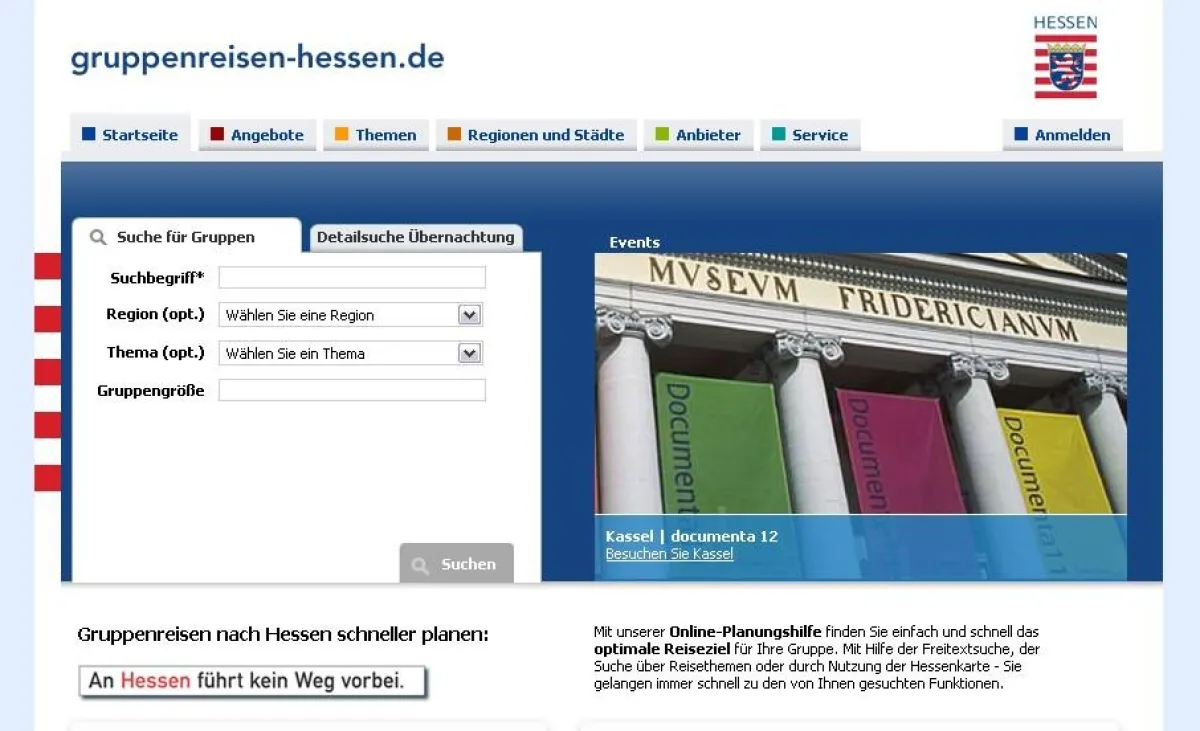 Das Gruppenreise-Portal für Hessen