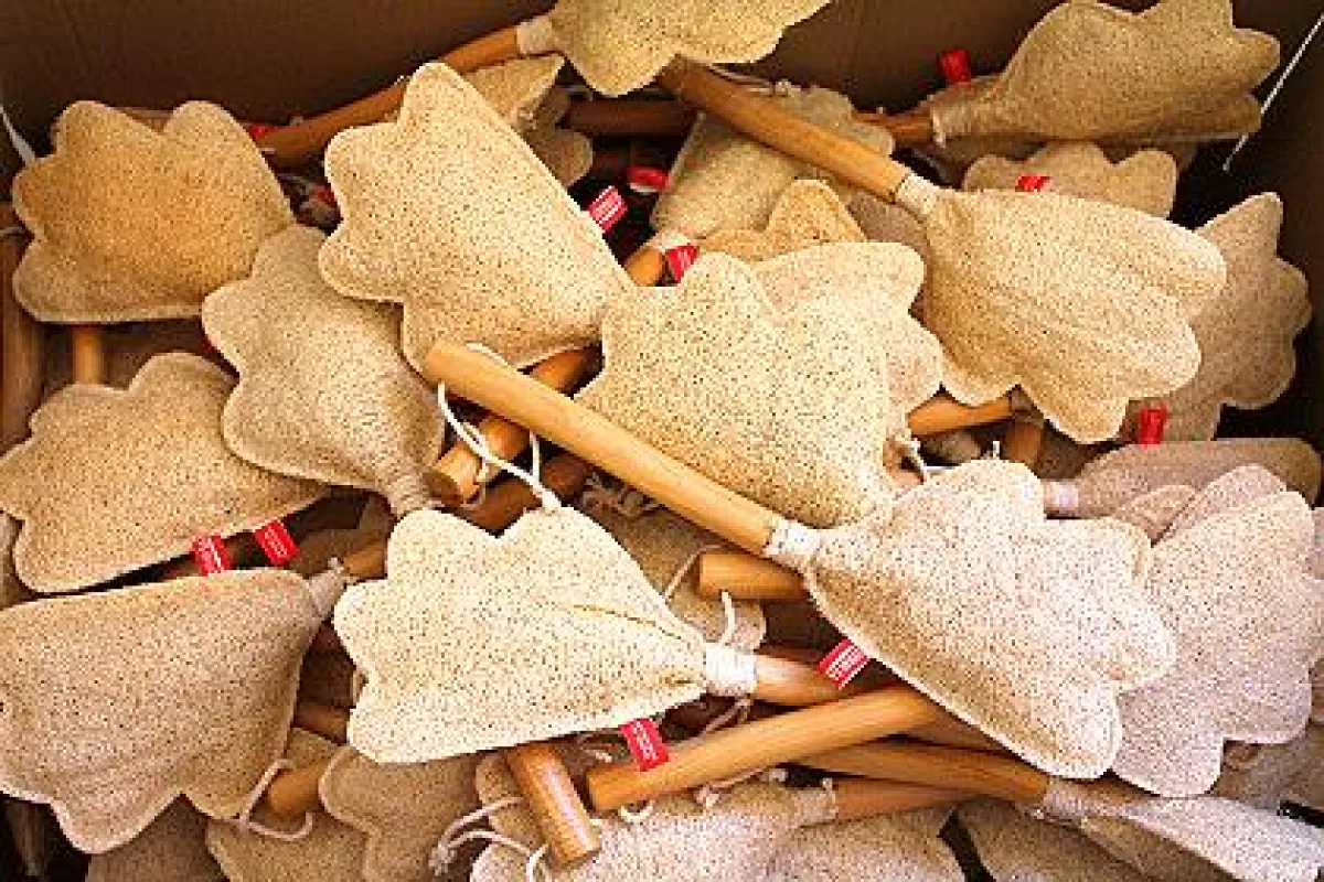 Loofah-Rückenschrubber