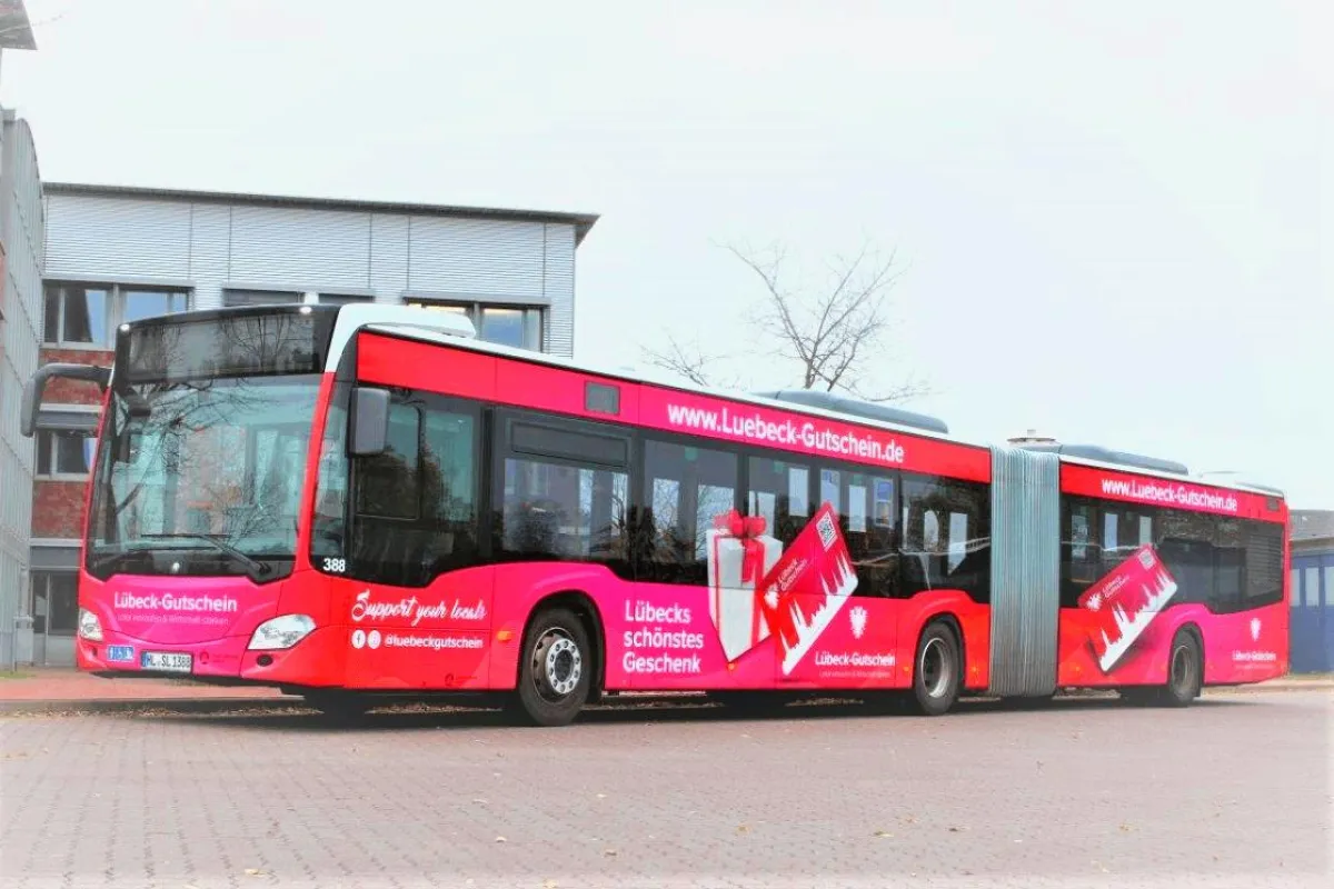 Ein Stadtbus als Lübeck-Gutschein
