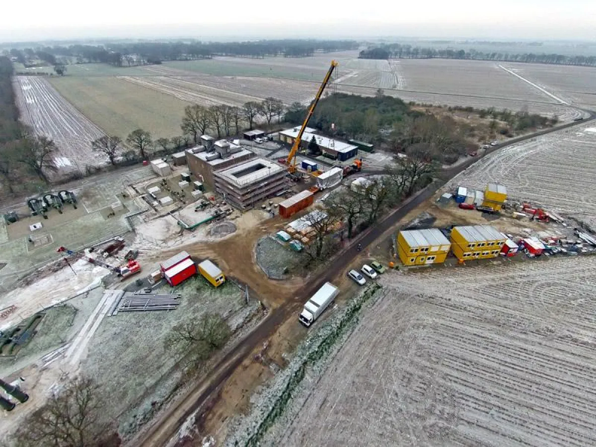 Die Baustelle für die Gasverdichterstation von Gasunie ist ein Beispiel den Einsatz von ELA-Systemen