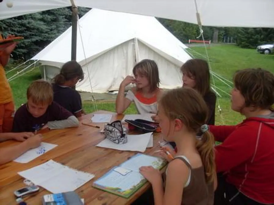 Im Abenteuercamp Zschopautal 2008, Foto: Anke Wirsieg