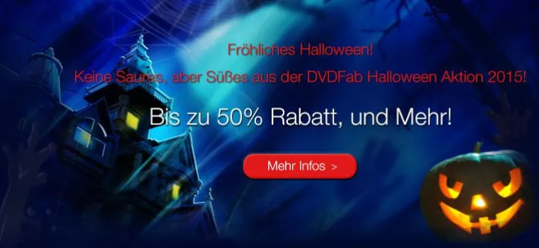 DVDFab Halloween Aktion 2015 - Bis zu 50% Rabatt und noch mehr Bild: DVDFab Halloween Aktion 2015 - Bis zu 50% Rabatt und noch mehr