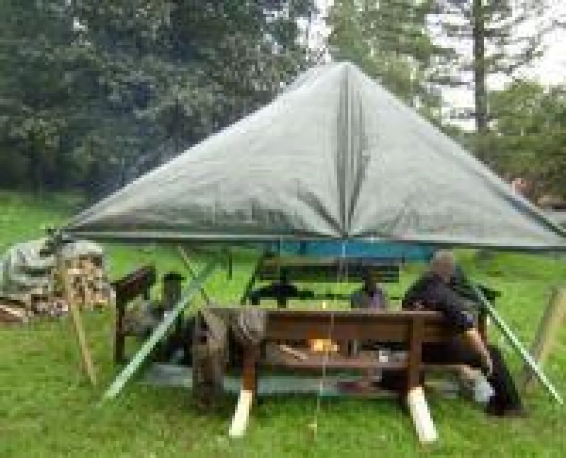 Jürgen Brilmayer: Das Basislager war zentraler Anlaufpunkt für die Jugendlichen in der Visionsnacht. Die ganze Nacht brannte das F