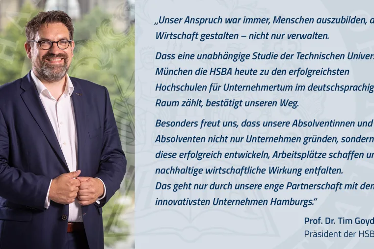 Bild: Neue TUM-Studie: HSBA ist Hamburgs stärkste Hochschule für Unternehmertum