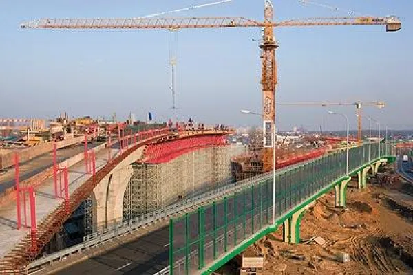 Bild: Verkehrsknoten Siekierkowska-Trasse, Warschau, Polen