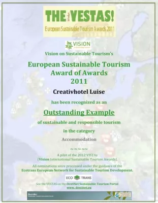 Bild: Creativhotel Luise mit europäischem Award für nachhaltigen Tourismus ausgezeichnet