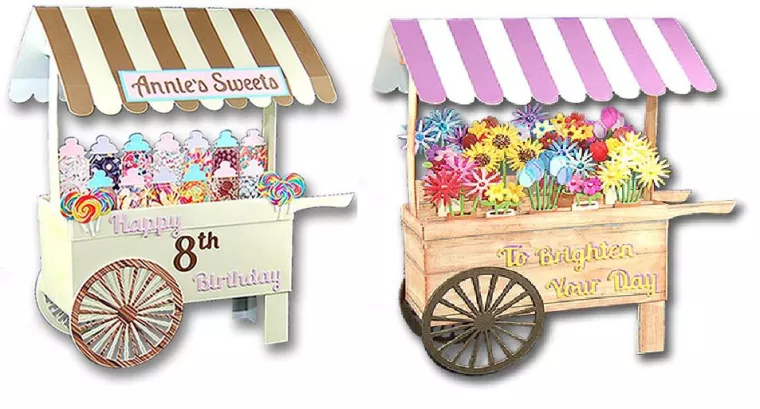 Bild: Flower Cart. Neuer Basteltrend mit Stanzschablonen