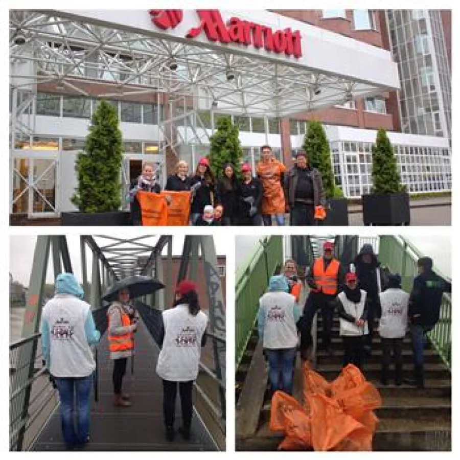 Die freiwilligen Helfer vom Heidelberg Marriott Hotel