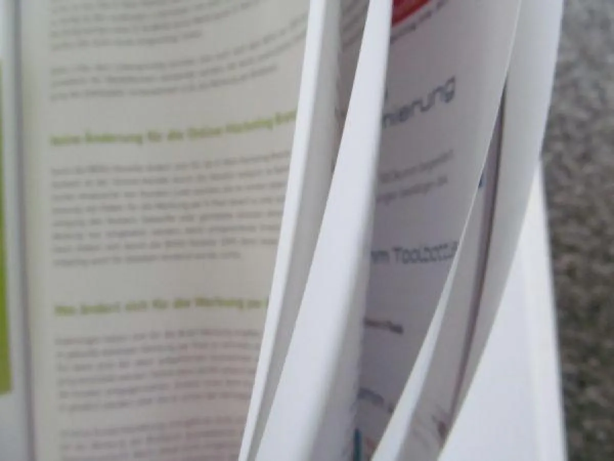 Blättern im viaprinto Testbuch