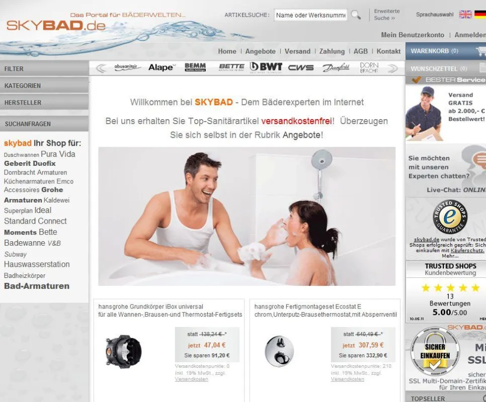 Badezimmer von Skybad