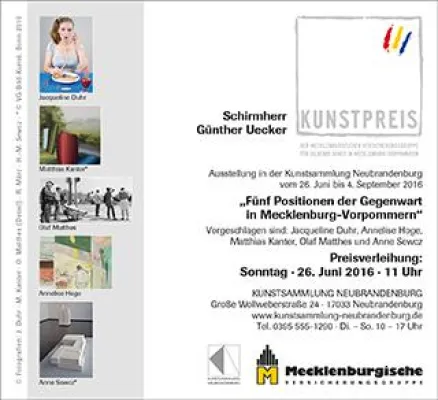 Bild: Kunstpreis der Mecklenburgischen Versicherungsgruppe für Bildende Kunst in Mecklenburg-Vorpommern