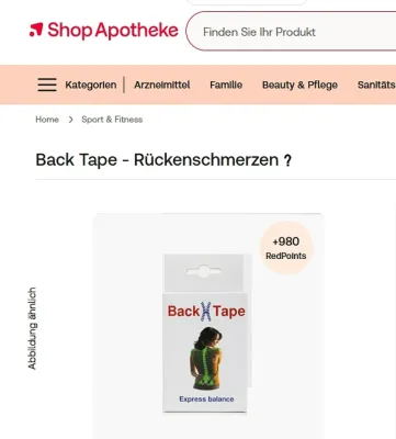 Bild: Mondseer Start-Up Back-Tape® nach "2 Minuten 2 Millionen"-Triumph bei Shop-Apotheke gelistet
