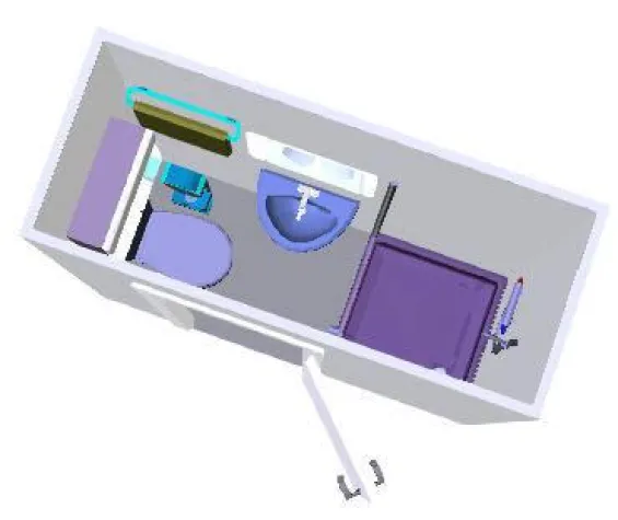 Bild: QuickBad, Dusche mit WC und Handwaschbecken auf 2 qm in nur einem Tag installiert